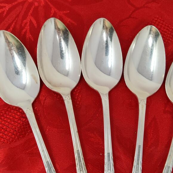 8X Tbsp COTILLION Rogers Vintage Silverplate Flatware IS Table Spoons - Picture 5 of 13